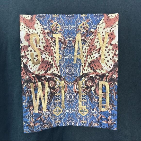 Betsey Johnson Performance Stay Wild Forest Green Fleece Sweater - Picture 4 of 7